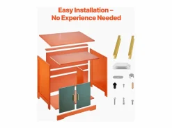 Higiene Y Cuidado De Mascotas * Mueble para Caja de Arena SucceBuy Gato Armario Esconder Casa de Baño de Gato Interior Moderno, Nicho Esconder-arena en Madera, Compatible, 79,2x43x71 cm, Verde