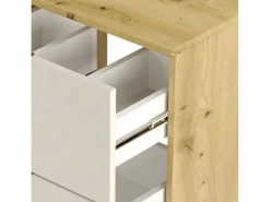 Mueble bajo lavabo con encimera de 80 cm, 2 cajones, roble Artisan / Orio < Online
