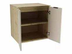Mueble bajo lavabo con encimera de 60 cm, 2 puertas, roble Artisan / Kaszmir Orio < Outlet