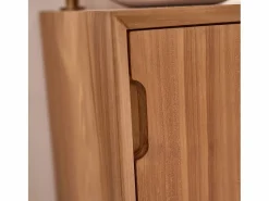 BERAH GETAH Mueble De Aseo | Mueble bajo lavabo de madera de teca maciza flotante 40 cm