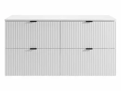 Mueble bajo lavabo estriado con encimera, mate, 120 cm, ZEVINI < Vente-unique Sale