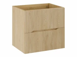 Mueble bajo lavabo suspendido estriado - Natural claro - Ancho 60 cm - ORISO < Vente-unique Sale
