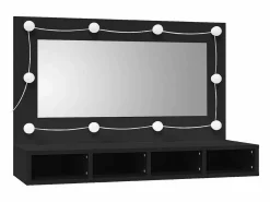 Mueble con espejo y LED 90x31,5x62 cm < vidaxl Online