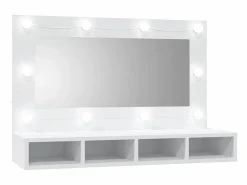 Mueble con espejo y luces LED 90x31,5x62 cm < vidaxl Hot