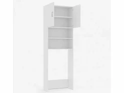 AHD Mueble Para Lavadora | Mueble cubre lavadora salvaespacio de columna con 2 puertas y 2 estantes