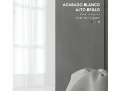 Homcom Mueble De Aseo | Mueble de baño Amalfi 2 puertas blanco/ 60x80x34 cm