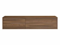 Vente-unique Mueble De Lavabo * Mueble de baño - Ancho 150 x Alt. 32 cm - - ISAURE Color natural oscuro