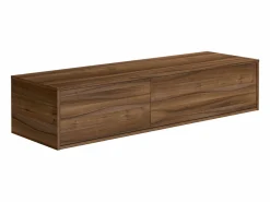 Vente-unique Mueble De Lavabo * Mueble de baño - Ancho 150 x Alt. 32 cm - - ISAURE Color natural oscuro