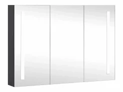 vidaxl Mueble De Pared Para Baño | Mueble de baño con espejo LED 89x14x62 cm