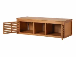 Vente-unique Mueble De Lavabo * Mueble de baño de madera de acacia - Mueble de baño - 130 cm - PENEBEL Color natural oscuro
