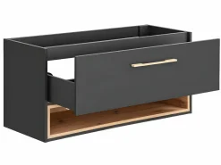 Vente-unique Conjunto De Baño | Mueble de baño doble lavabo suspendido con armario de toilette, 120 cm, YANGRA
