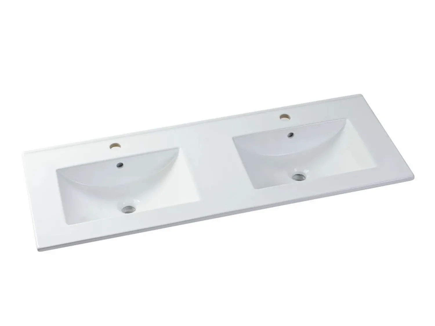 Vente-unique Conjunto De Baño | Mueble de baño doble lavabo suspendido con armario de toilette, 120 cm, YANGRA