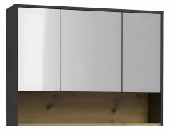 Vente-unique Conjunto De Baño | Mueble de baño doble lavabo suspendido con armario de toilette, 120 cm, YANGRA