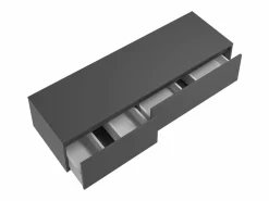 Vente-unique Mueble De Lavabo * Mueble de baño flotante bajo lavabo de baño, color , Ancho 150 x A32 cm, ISAURE Gris antracita