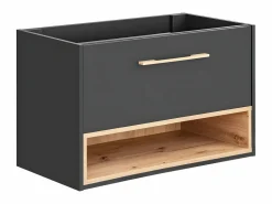 Mueble de baño suspendido antracita para el cuarto de baño - 80 cm - YANGRA < Vente-unique Sale
