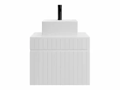 Mueble de baño suspendido con lavabo cuadrado , 60 cm, SATARA < Vente-unique Online