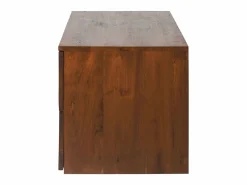 Vente-unique Mueble De Lavabo * Mueble de baño suspendido de teca oscura - 2 cajones - 115 cm - BIMBING Color natural oscuro