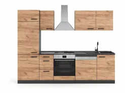 Mueble de cocina oro power roble/antracita 270x57.1x81.6 optima < Vicco Discount