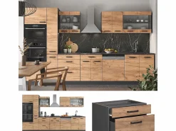 Mueble de cocina oro power roble/antracita 350x46x81.6 r-line < Vicco Hot