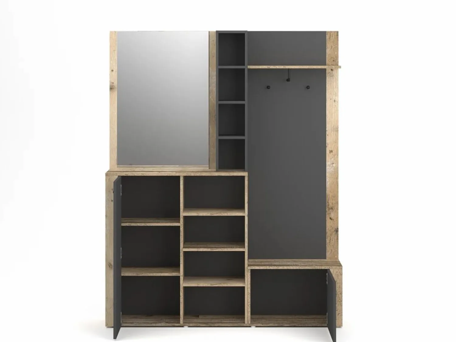 Mueble de entrada Barry antracita/ old style light 150 cm < Hot