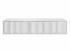 Vente-unique Mueble De Lavabo | Mueble de lavabo flotante rayado, mate, 150 cm, ARNEGA