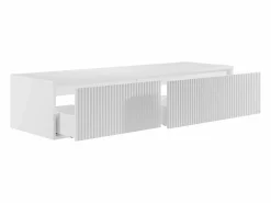 Vente-unique Mueble De Lavabo | Mueble de lavabo flotante rayado, mate, 150 cm, ARNEGA