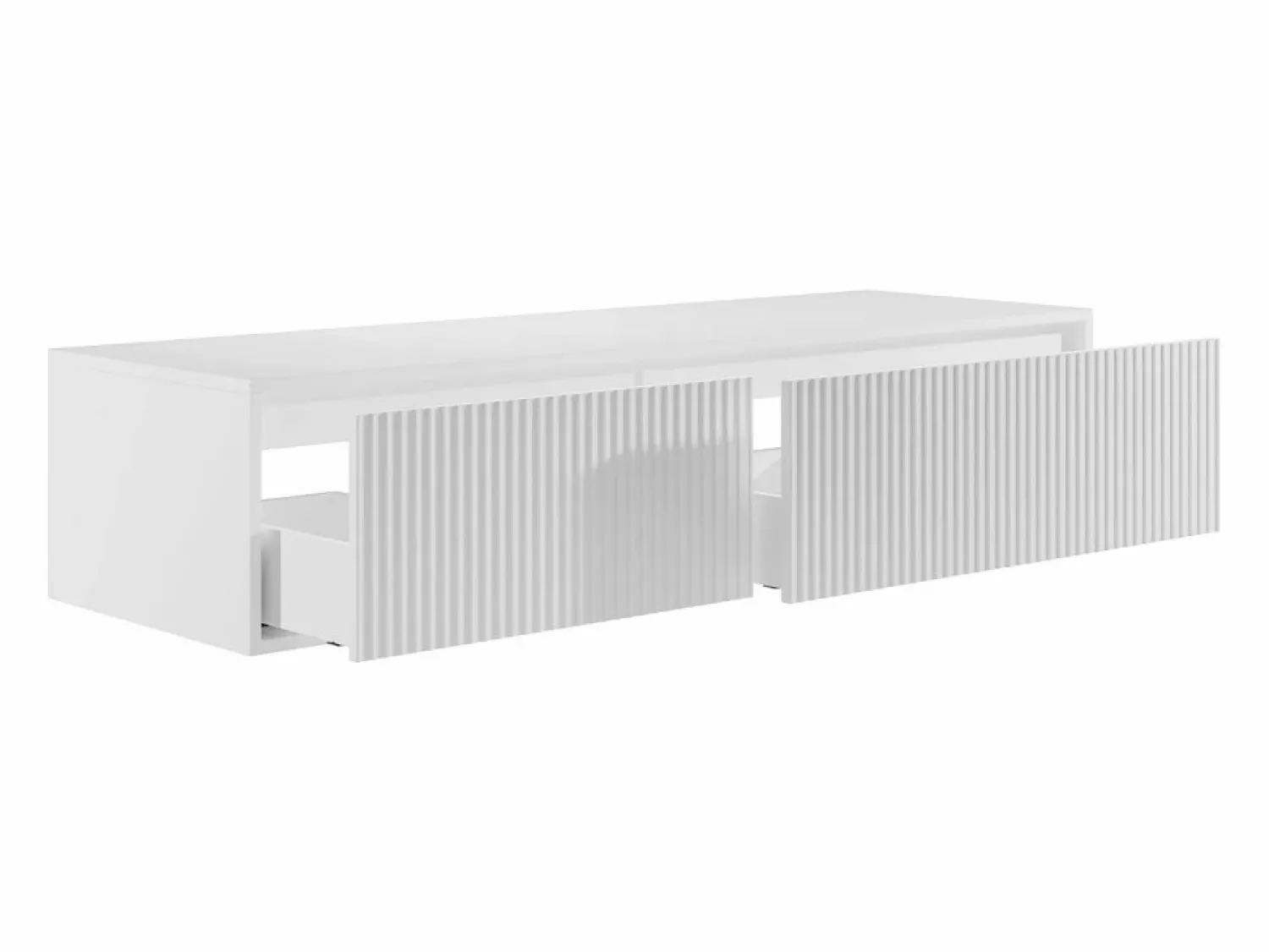 Vente-unique Mueble De Lavabo | Mueble de lavabo flotante rayado, mate, 150 cm, ARNEGA