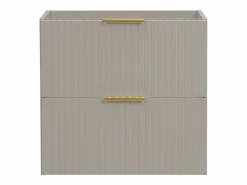 Mueble de lavabo suspendido con diseño acanalado, , 60 cm de ancho, Zevara < Vente-unique Online