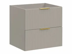 Mueble de lavabo suspendido con diseño acanalado, , 60 cm de ancho, Zevara < Vente-unique Online