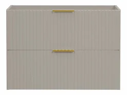Vente-unique Mueble De Lavabo | Mueble de lavabo suspendido con acabado acanalado , 80 cm de ancho, ZEVARA