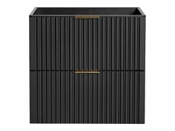 Vente-unique Mueble De Lavabo | Mueble de lavabo suspendido con acabado ranurado, , 60 cm de ancho, ZEVARA