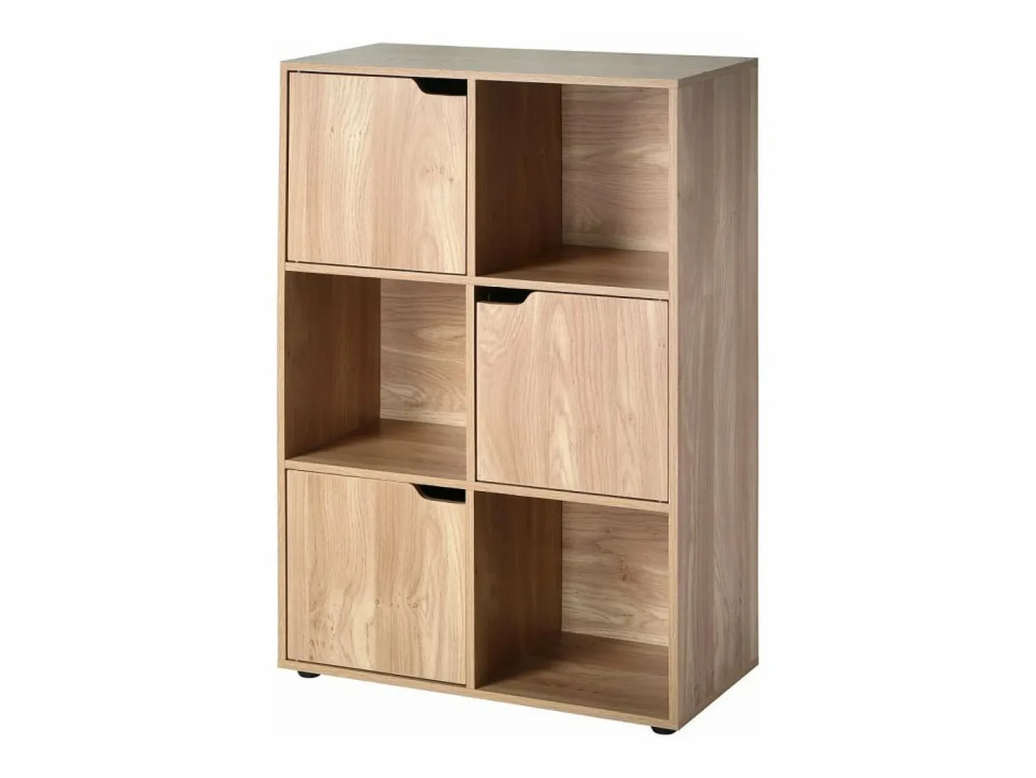 Calicosy Librería * Mueble 6 estantes con 3 puertas Beige