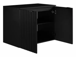 Mueble flotante con lavabo rayado y tablero, L80 cm, ZILGA < Vente-unique Sale