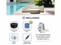 - SP-VIP140MOB2 - Vita 4 plazas + Mueble - SPA Semi Rígido - Redondo < NETSPA Clearance