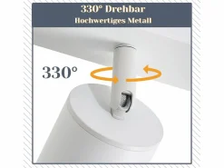 5 focos de techo LED s GU10 llama 330° giratorio lámpara de pared industrial moderna para sala de estar dormitorio sin bombilla < NETTLIFE