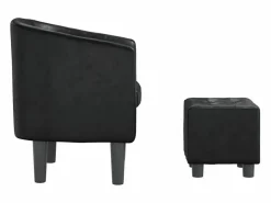 Nykøbing Mors Sillón con taburete cuero sintético < Garden Furniture Discount