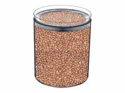 7H SEVEN HOUSE Comida Para Animales De Compañía * Pack 3 Recipientes Herméticos para Alimentos Medianos Redondos Ø10.5x13cm 7house Transparente
