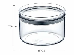 7H SEVEN HOUSE Comida Para Animales De Compañía | Pack 3 Recipientes Herméticos para Alimentos Pequeño Redondo Ø10.5x7.5cm 7house