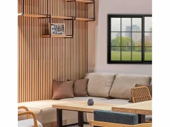 ADEC Panel De Pared * Pack de 2 paneles acústicos Pet Acustic Sound roble Nordish/negro 120x60 cm Color natural oscuro
