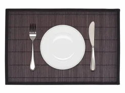 Pack de 6 salvamanteles de bambú marrón oscuro 30x45 cm < vidaxl