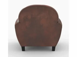 Pack de sofá y sillón marrón envejecido 4 plazas - Club < Rendez-Vous Déco Sale