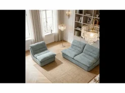 Conjunto Sofá Y Sillón * Pack Nuvia Living 3 plazas - salvia y salvia Verde claro