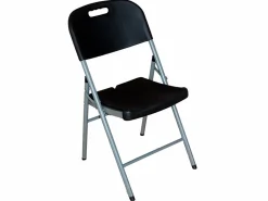 7H SEVEN HOUSE Silla Conferencia * Pack 6 Sillas Plegables con Asa 47x58x87cm 7house Negro