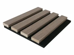Vente-unique Panel De Pared * Panel acústico de pared - Color madera natural oscura 3,12 m² - Lote de 2 piezas - PENCIA Color natural oscuro