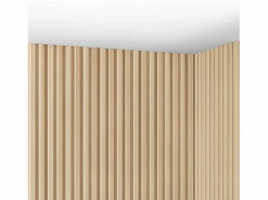 Vente-unique Panel De Pared * Panel de pared 3D, paquete de 3,71 m², color madera natural claro, juego de 8 piezas, TATIANA Color natural claro