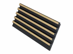 Vente-unique Panel De Pared * Panel de pared 3D, paquete de 2,83 m², negro y dorado, juego de 8 piezas, CLINTON Negro / Dorado