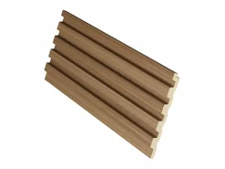 Vente-unique Panel De Pared * Panel mural 3D pack de 3,71 m² color madera natural lote de 8 piezas TATIANA Color natural oscuro