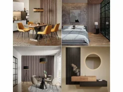 Vicco Panel De Pared | Paneles murales nogal/marrón 120x1.8x40 akustikpaneel