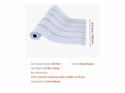 Papel Pintado Adhesivo de Pared SucceBuy, 45 cm x 12 m, Rollo Papel Pintado Autoadhesivo en Vinilo, Motivo Textura Madera Blanca, para Revestimiento de Pared < Best