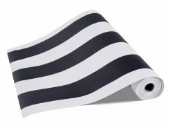 Papel Pintado|Papel Pintado * Papel Pintado Adhesivo de Pared SucceBuy, 45 cm x 15 m, Rollo Papel Pintado Autoadhesivo Vinilo, Motivo Geométrico Moderno Negro , Estanco Blanco